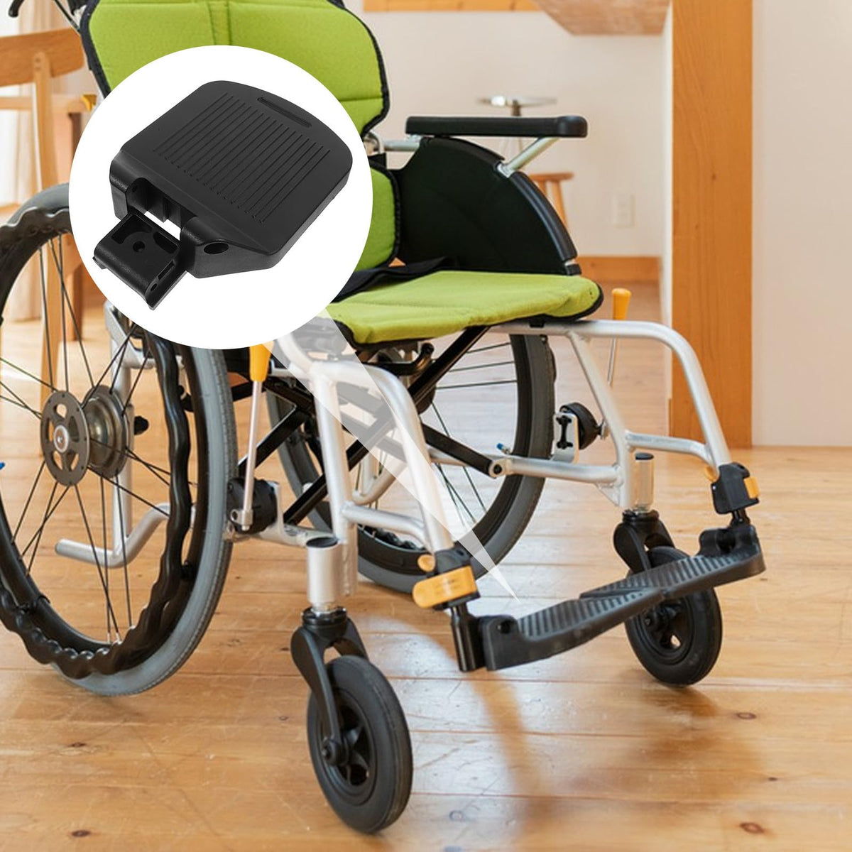 2pcs Adjustable Heavy Duty Wheelchair Footrest P40242