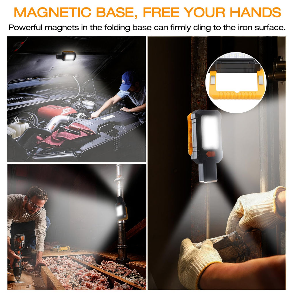 LED Rechargeable Magnetic Work Light 1000 Lumens 5 Mode 1 Pack B669762