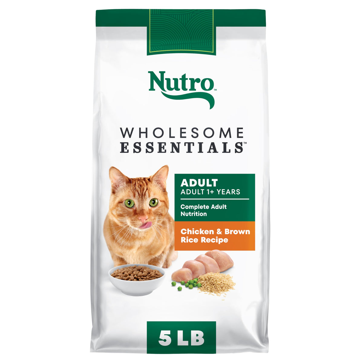 Adult Dry Cat Food Chicken & Brown Rice 5 lb U630250