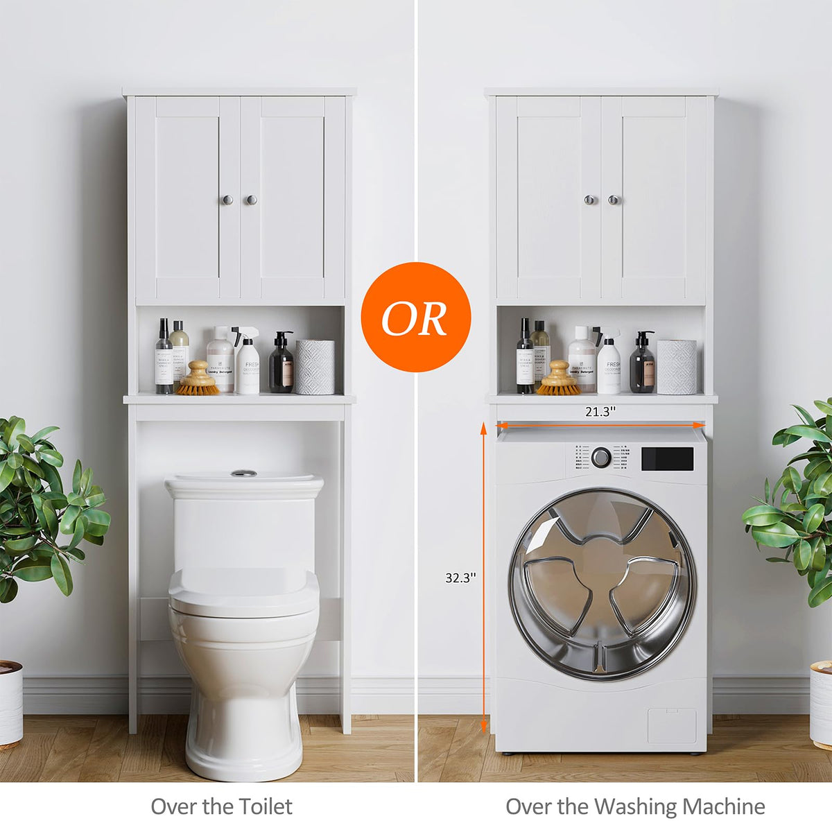 Over the Toilet Storage Cabinet, White G434
