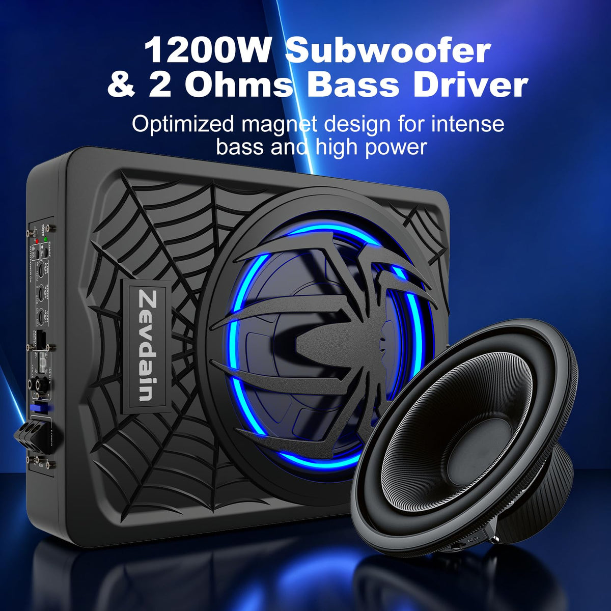 1200w Underseat Subwoofer with Amp W9444
