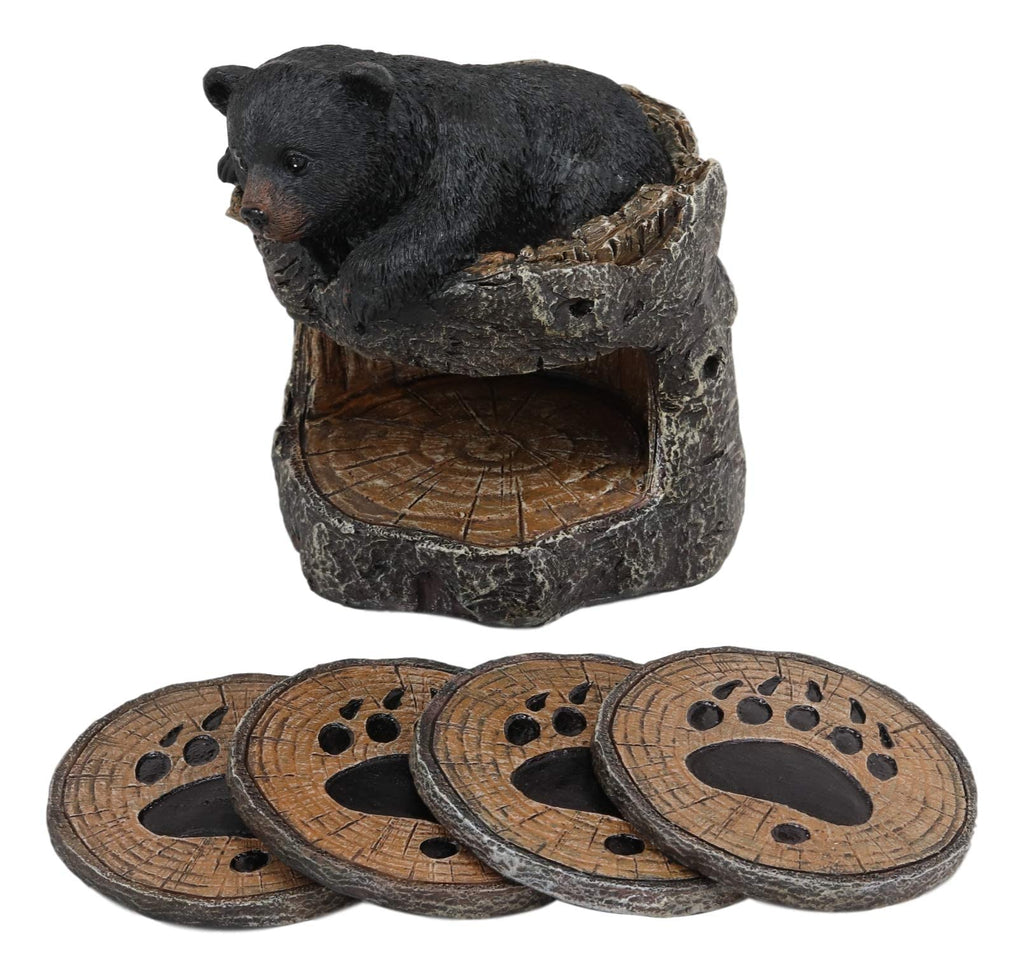 Black Bear Coaster Set with 4 Coasters X604881