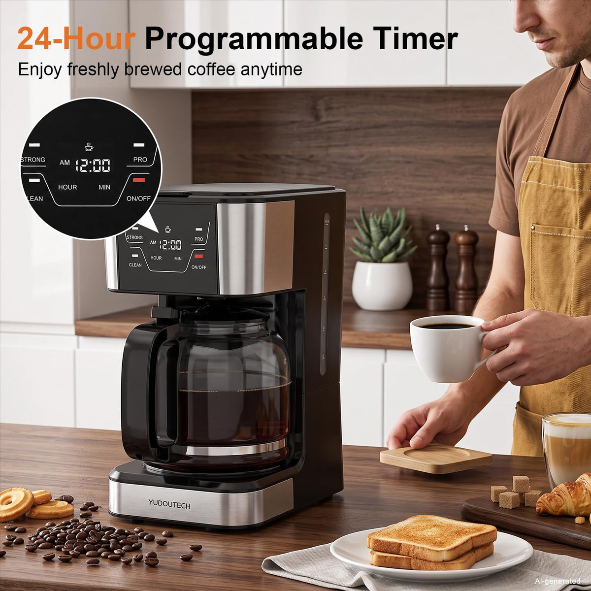 12-Cup Programmable Drip Coffee Maker M2960