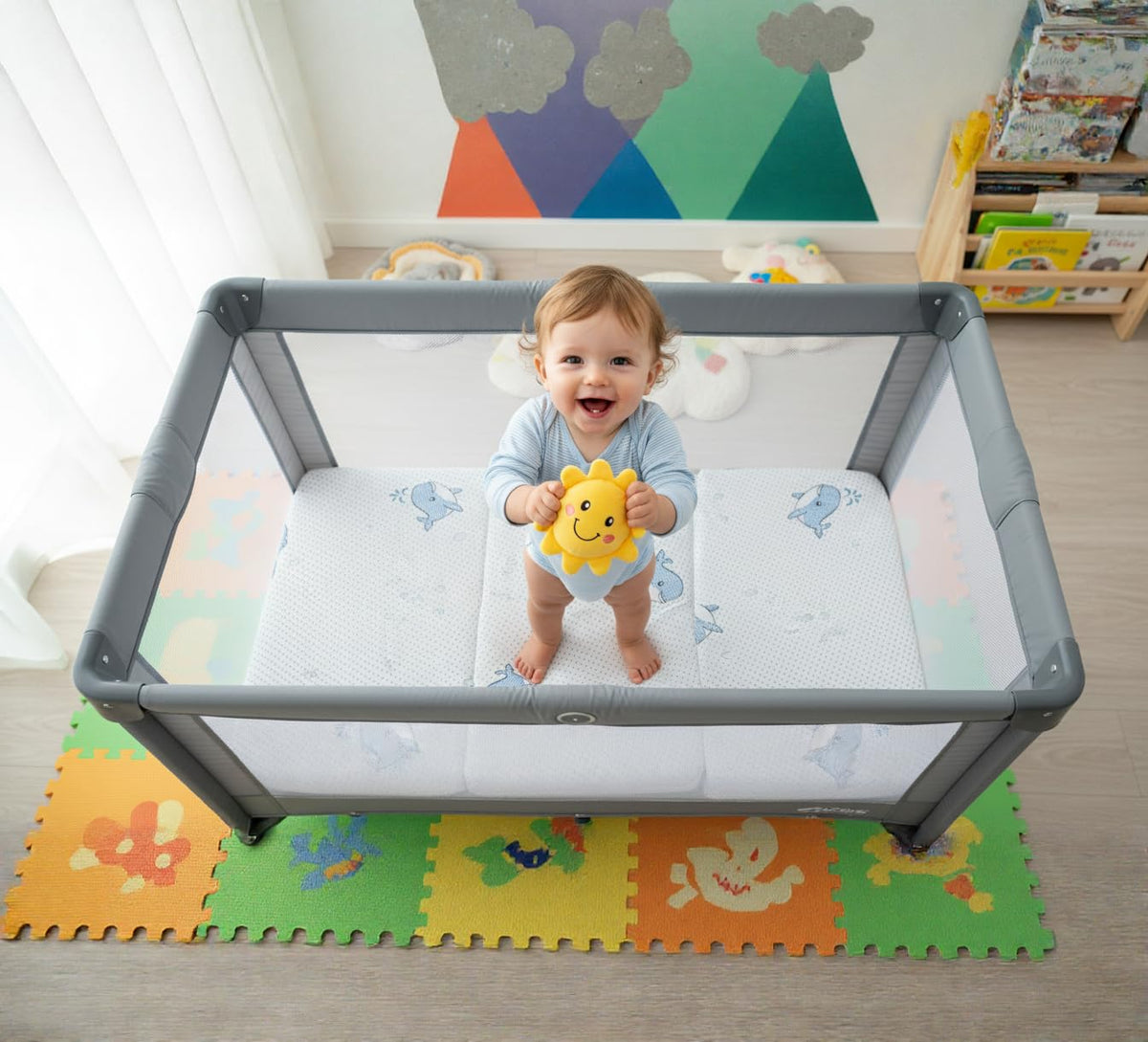 Pack and Play Mattress, 38"x26" Trifold Memory Foam W4402