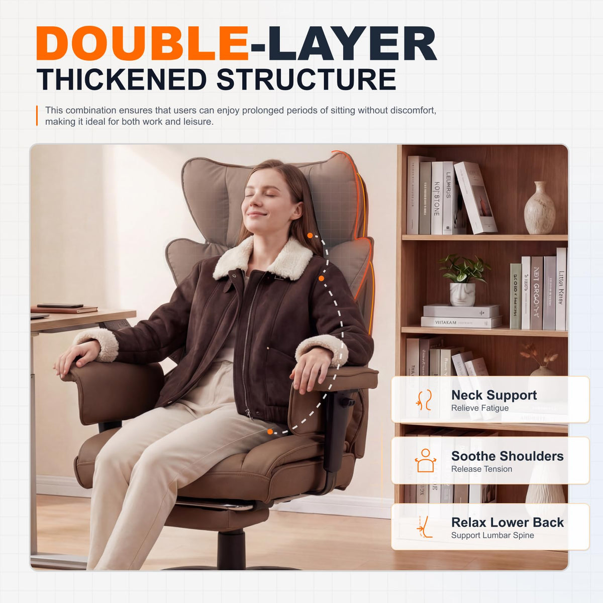 Big and Tall Office Chair with Pocket Spring Cushion Z202