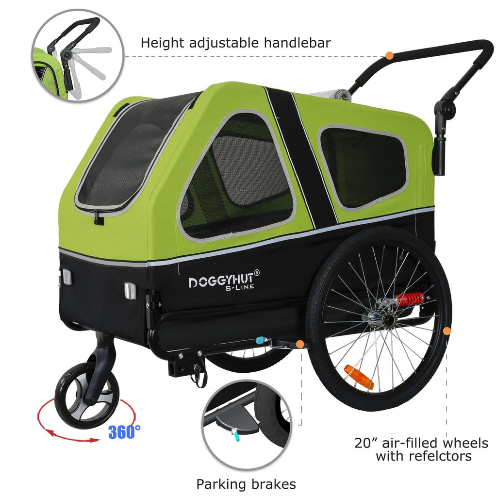 XL Pet Bike Trailer & Stroller with Suspension Wheels X82497