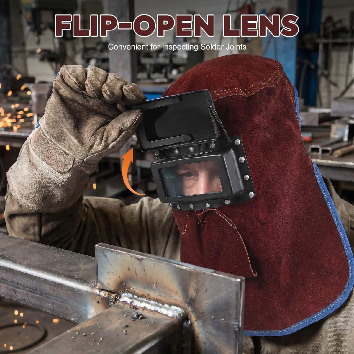 Welding Helmet Mask with Flip Open Lens N27238