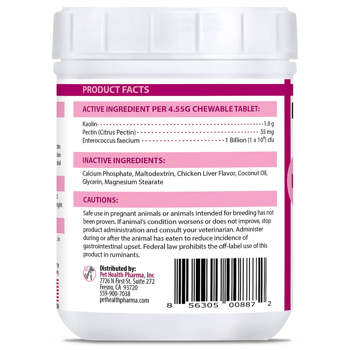 250 Tablets Chicken Liver Flavor Anti-Diarrheal for Dogs & Cats Q377