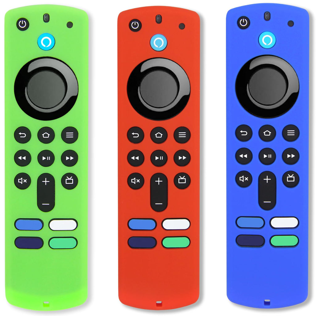 Silicone Remote Covers 3pcs Glow Green Blue Red J282570