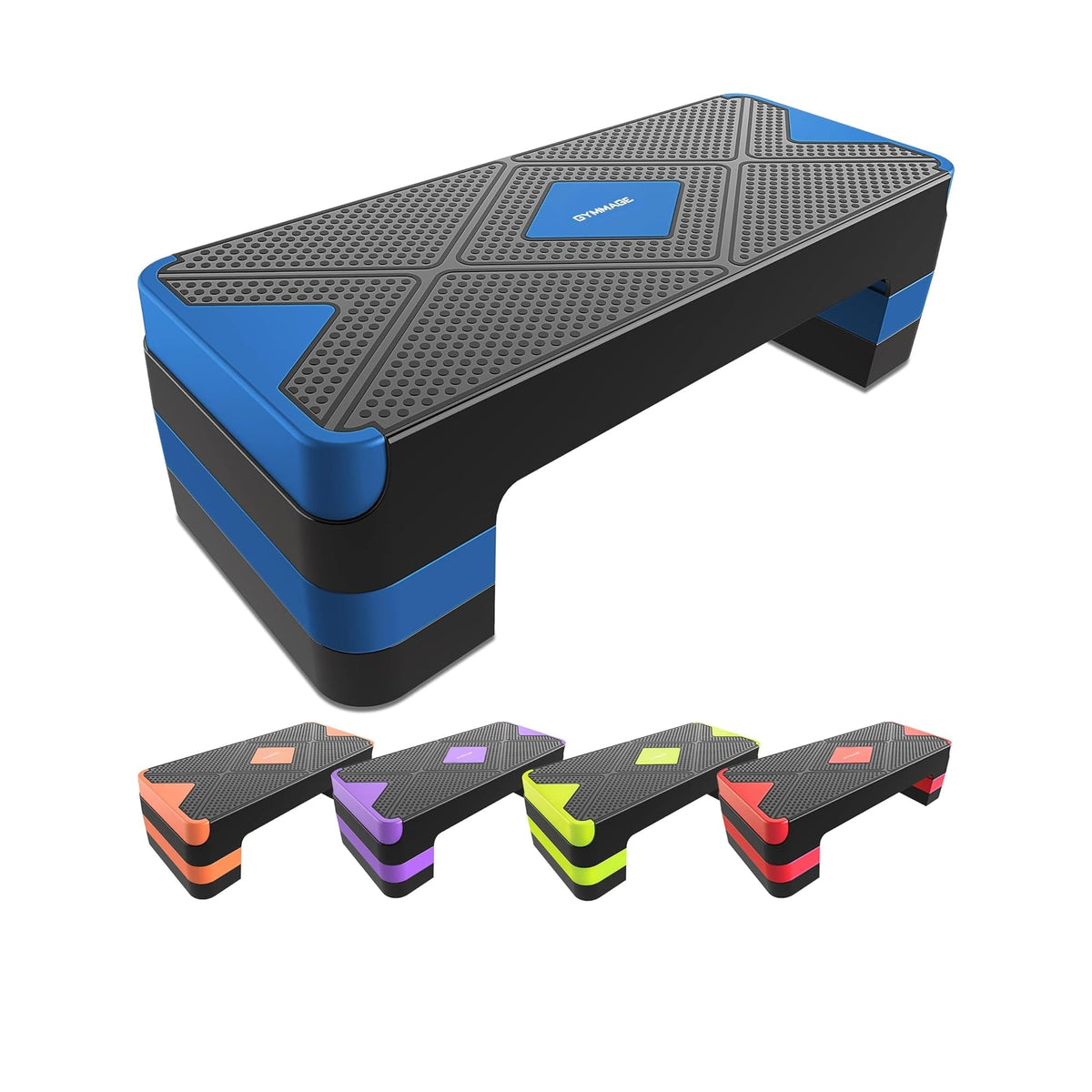 Adjustable Aerobic Exercise Step with 4” 6” 8” Risers W77381