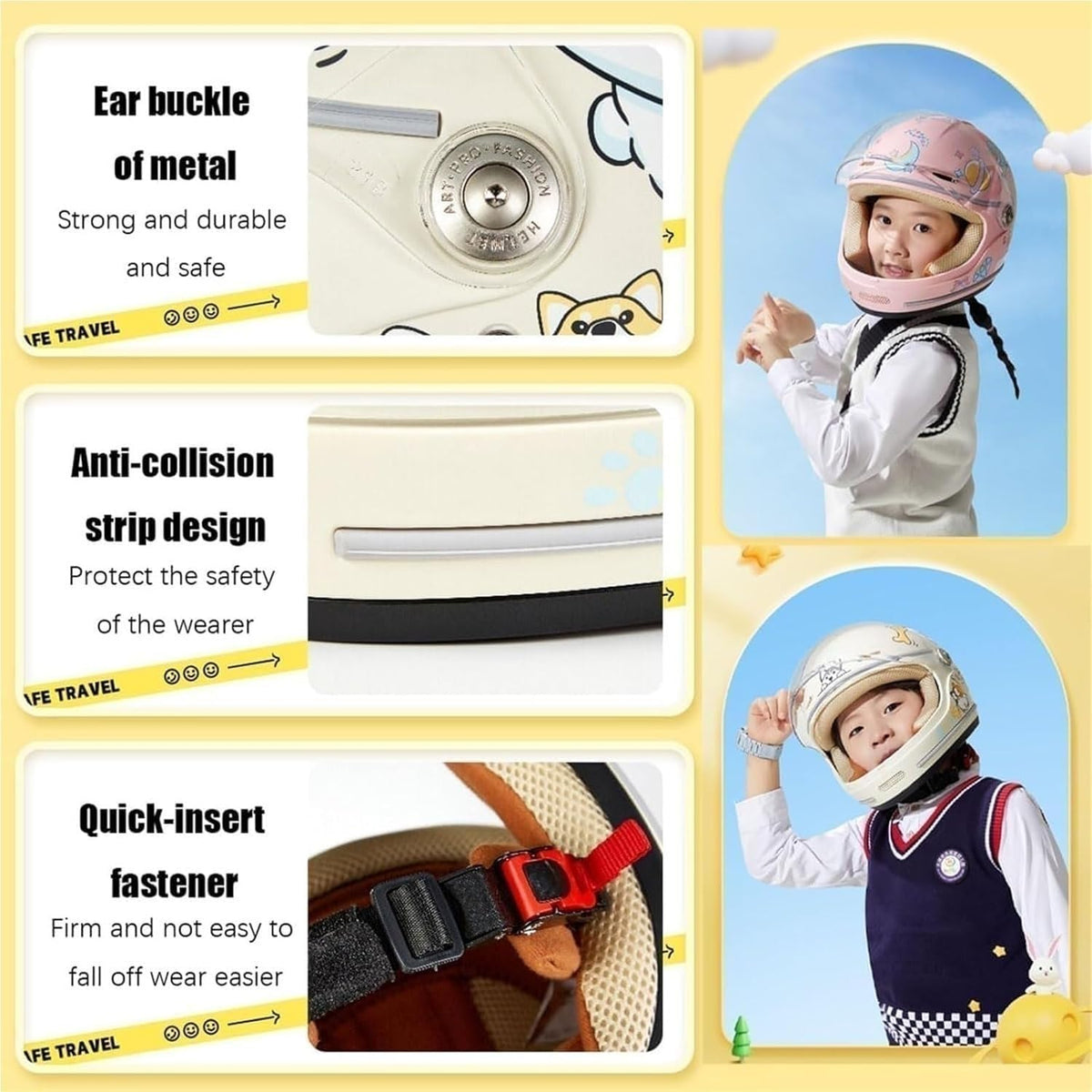 Kids Full Face Motorcycle Helmet with Visor, DOT Approved P809305