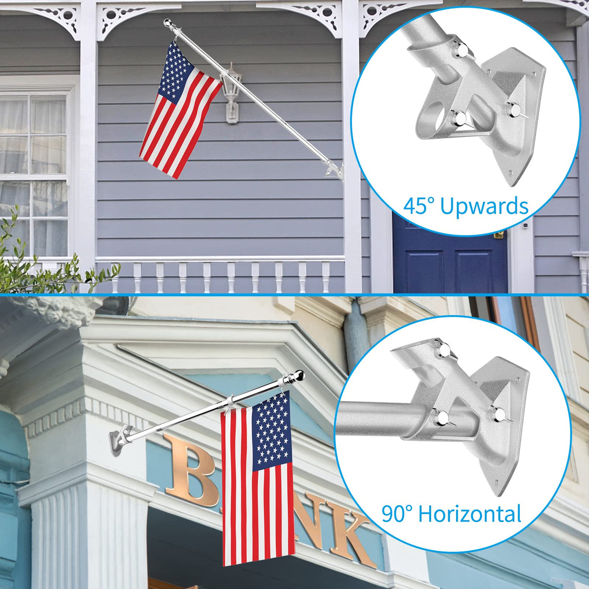 6 FT Stainless Steel Tangle Free Flag Pole Kit H7235