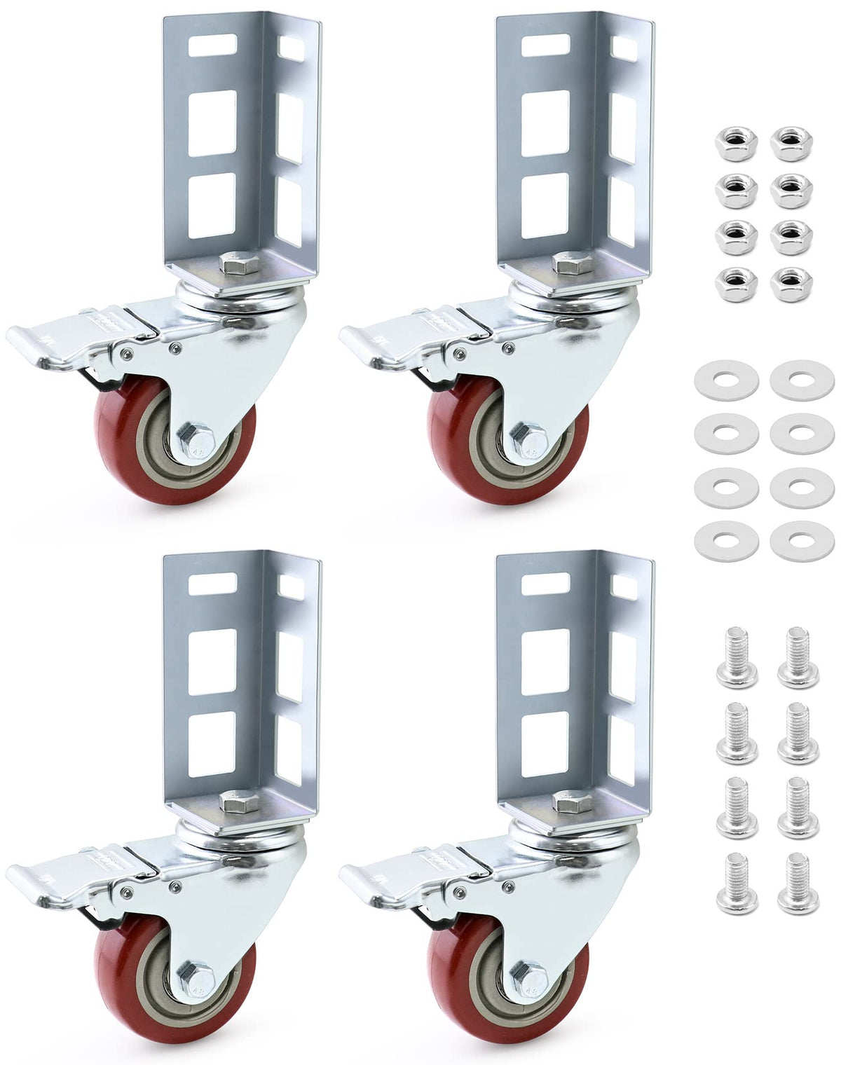 3" Caster Wheels 500 lb Load Capacity 4 Pack Y72812