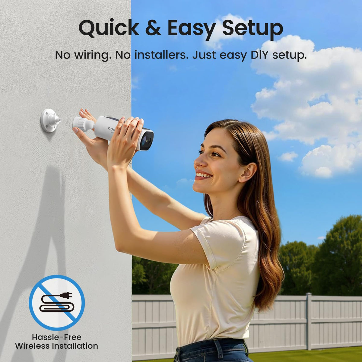 2K QHD Solar Security Cameras Wireless Outdoor System C731