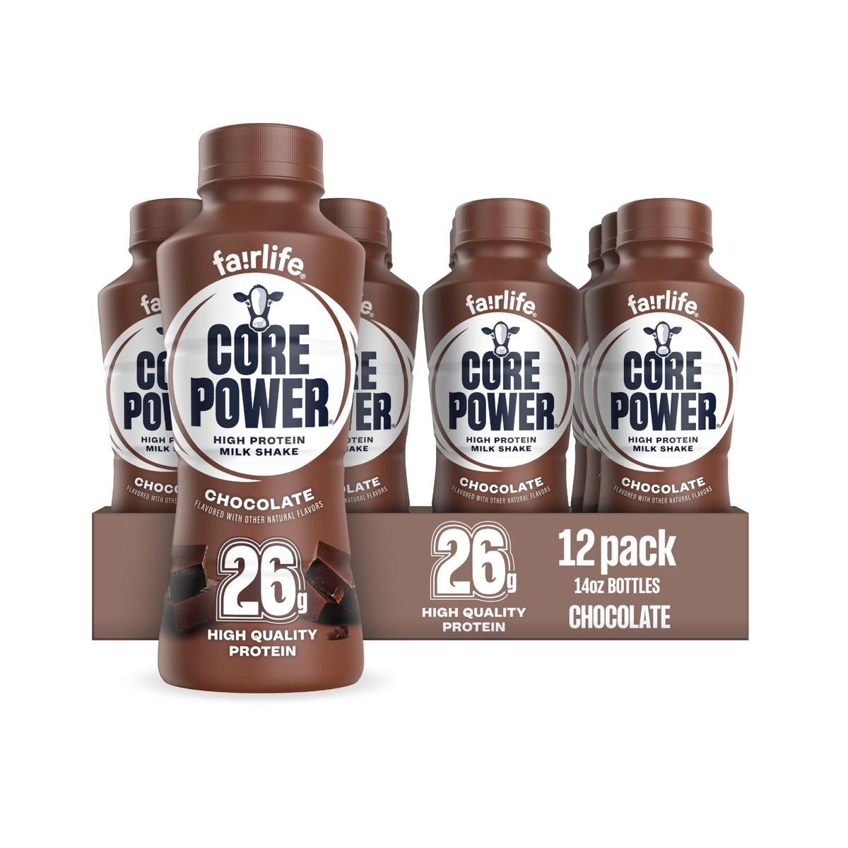 26g Protein Chocolate Milk Shakes 14 Fl Oz (Pack of 12) O262