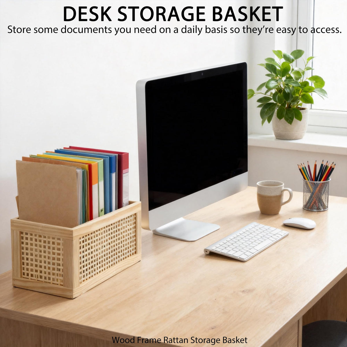 Rectangular Rattan Woven Storage Basket J4688
