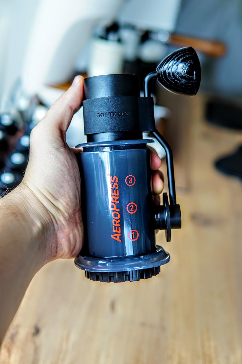 Manual Coffee Grinder with Stainless Steel Conical Burr R9218