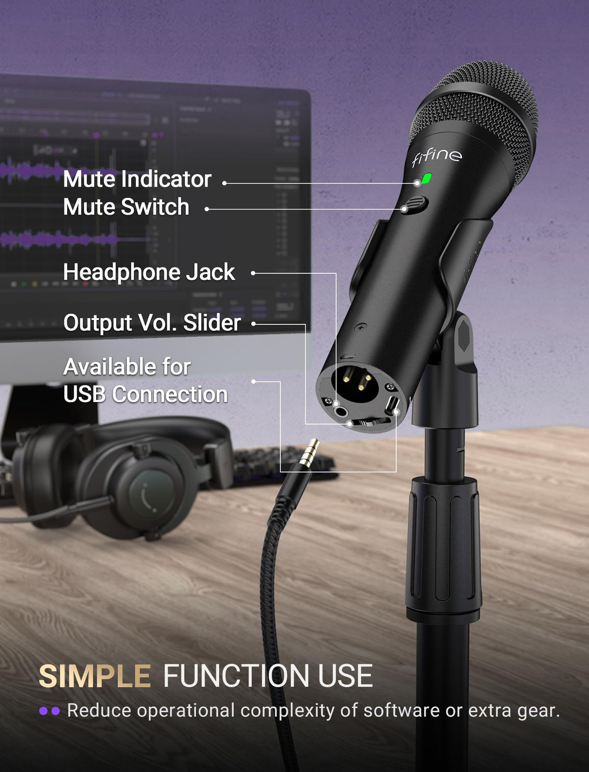 USB/XLR Dynamic Microphone I94745
