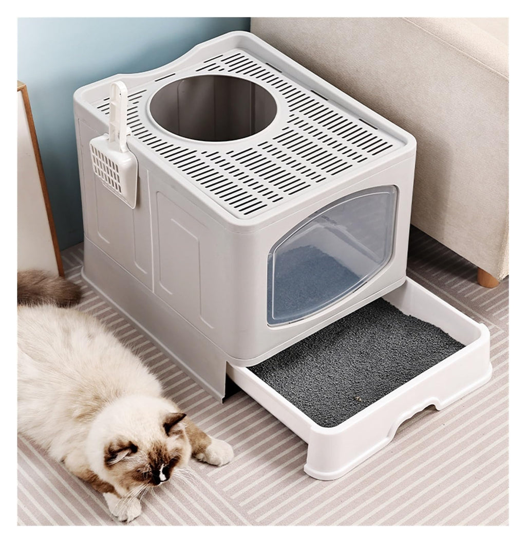 Foldable Cat Litter Box with Lid I29256