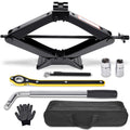 Scissor Car Jack 3 Ton Tire Changing Kit with Lug Wrench O8033