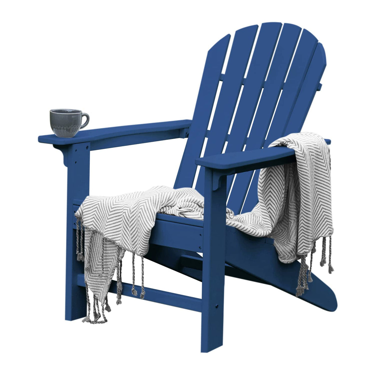 HDPE All-Weather Adirondack Chair 380 lbs Capacity Dark Blue U642