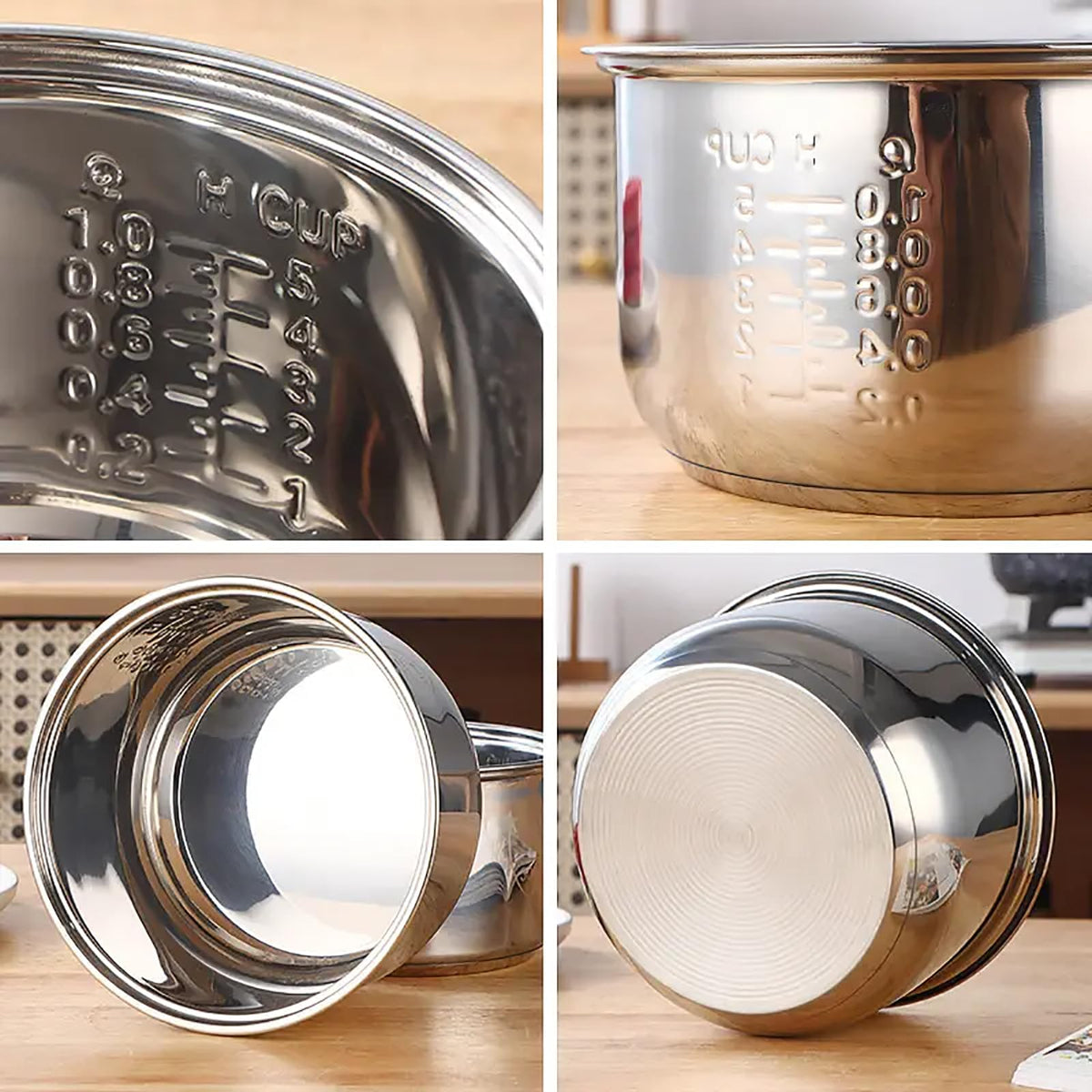 Stainless Steel Rice Cooker Inner Pot with Steamer Basket 3.0L R300343
