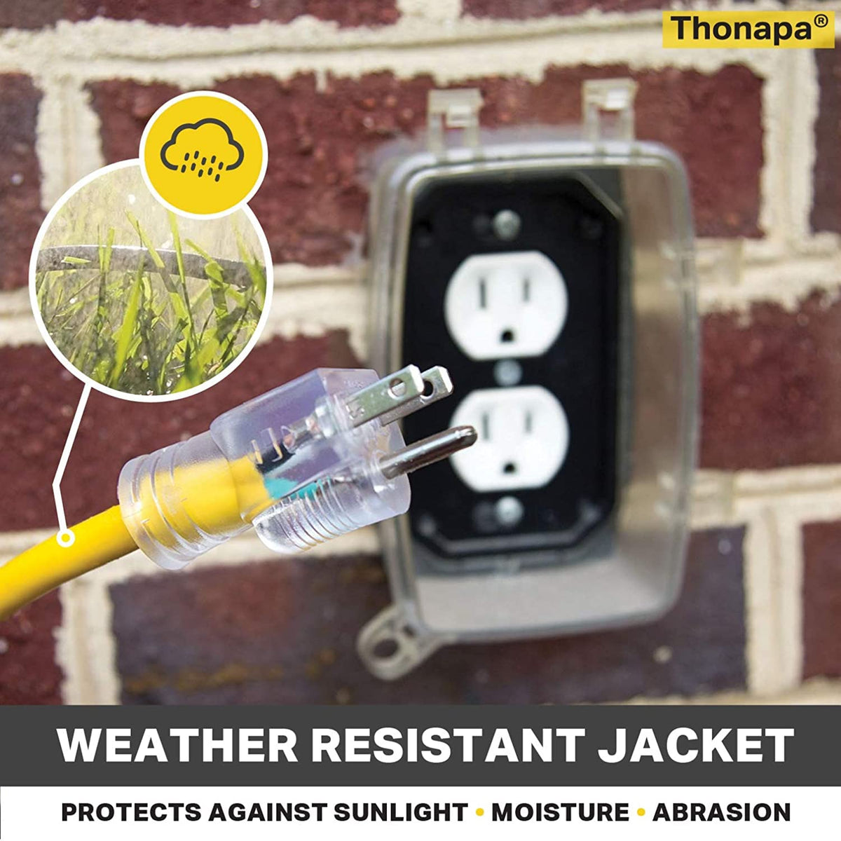 12 Gauge 6 Ft Heavy Duty Outdoor Extension Cord J8648