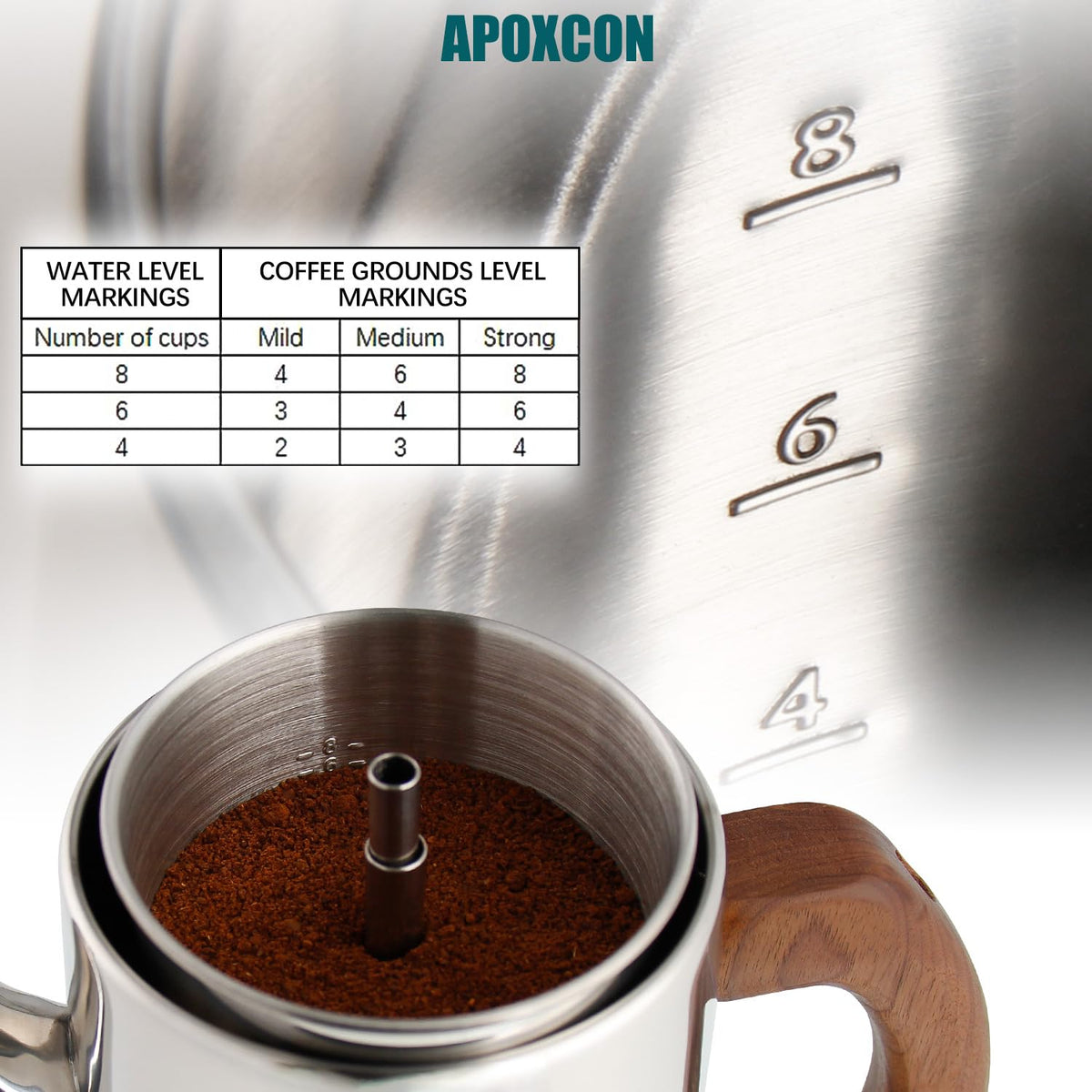 Electric Stainless Steel Coffee Percolator 8 Cup V448