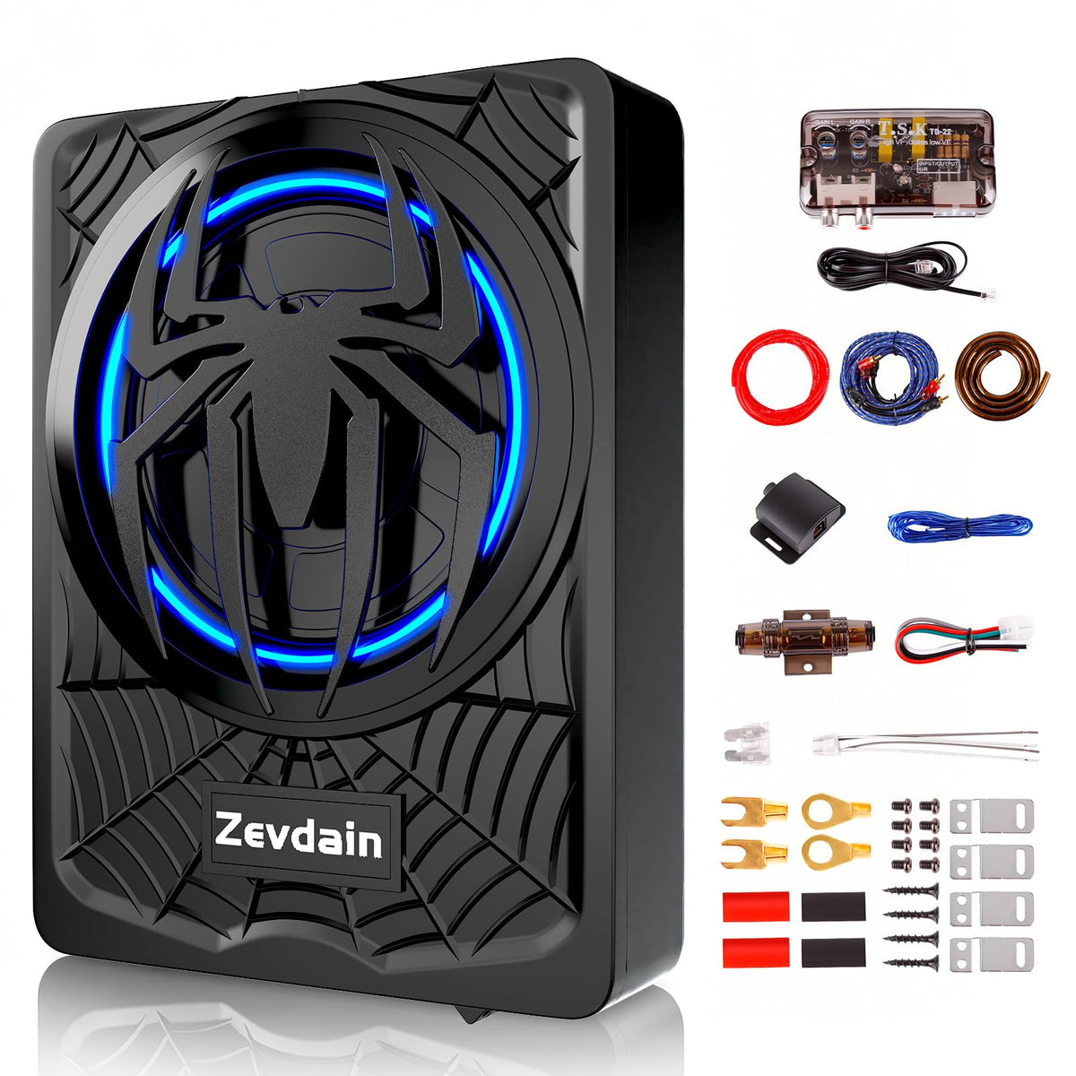 1200w Underseat Subwoofer with Amp W9444