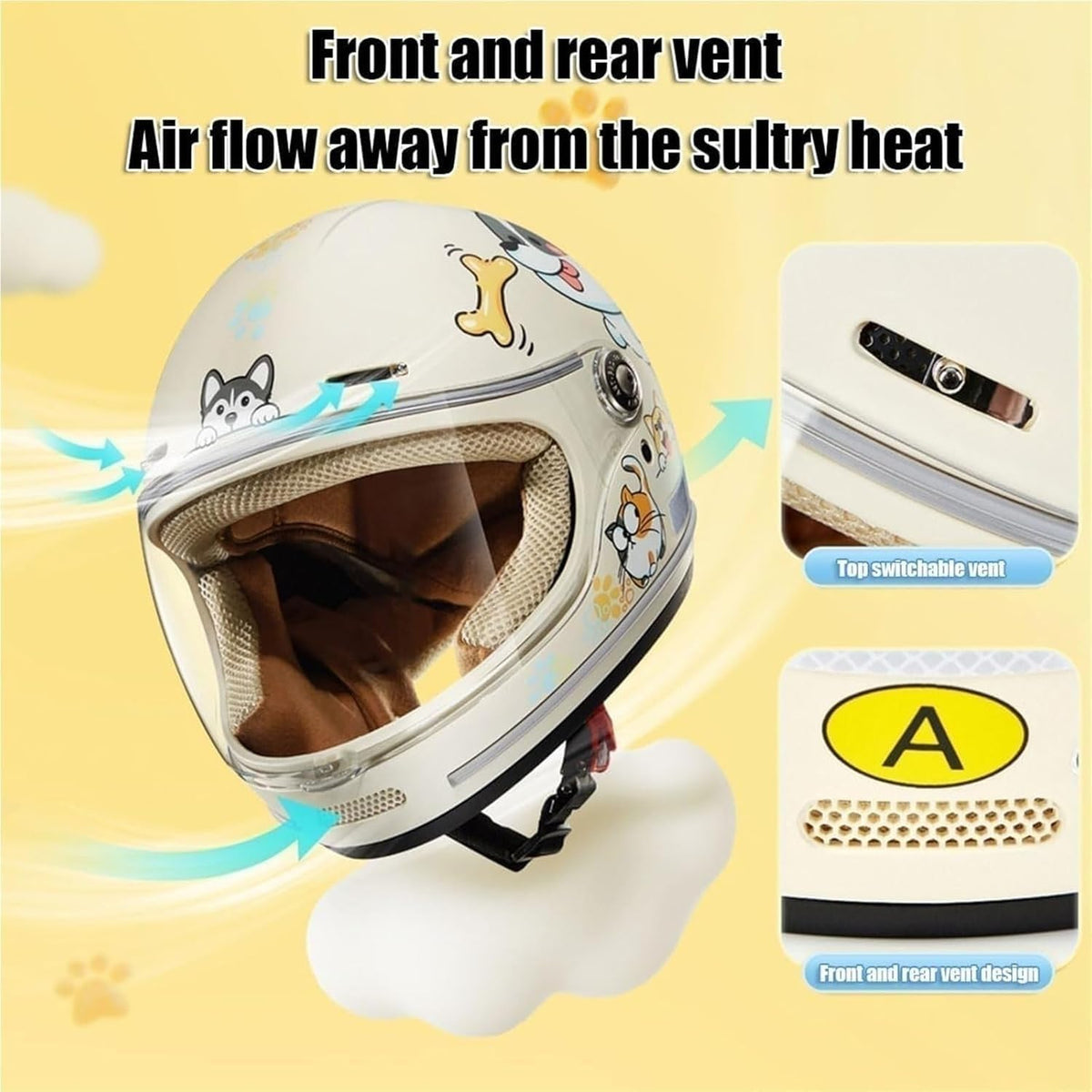 Kids Full Face Motorcycle Helmet with Visor, DOT Approved P809305