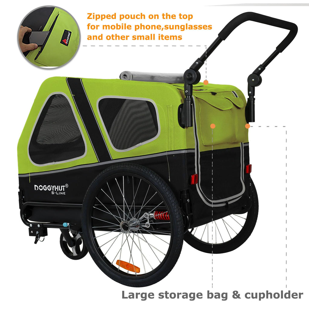 XL Pet Bike Trailer & Stroller with Suspension Wheels X82497