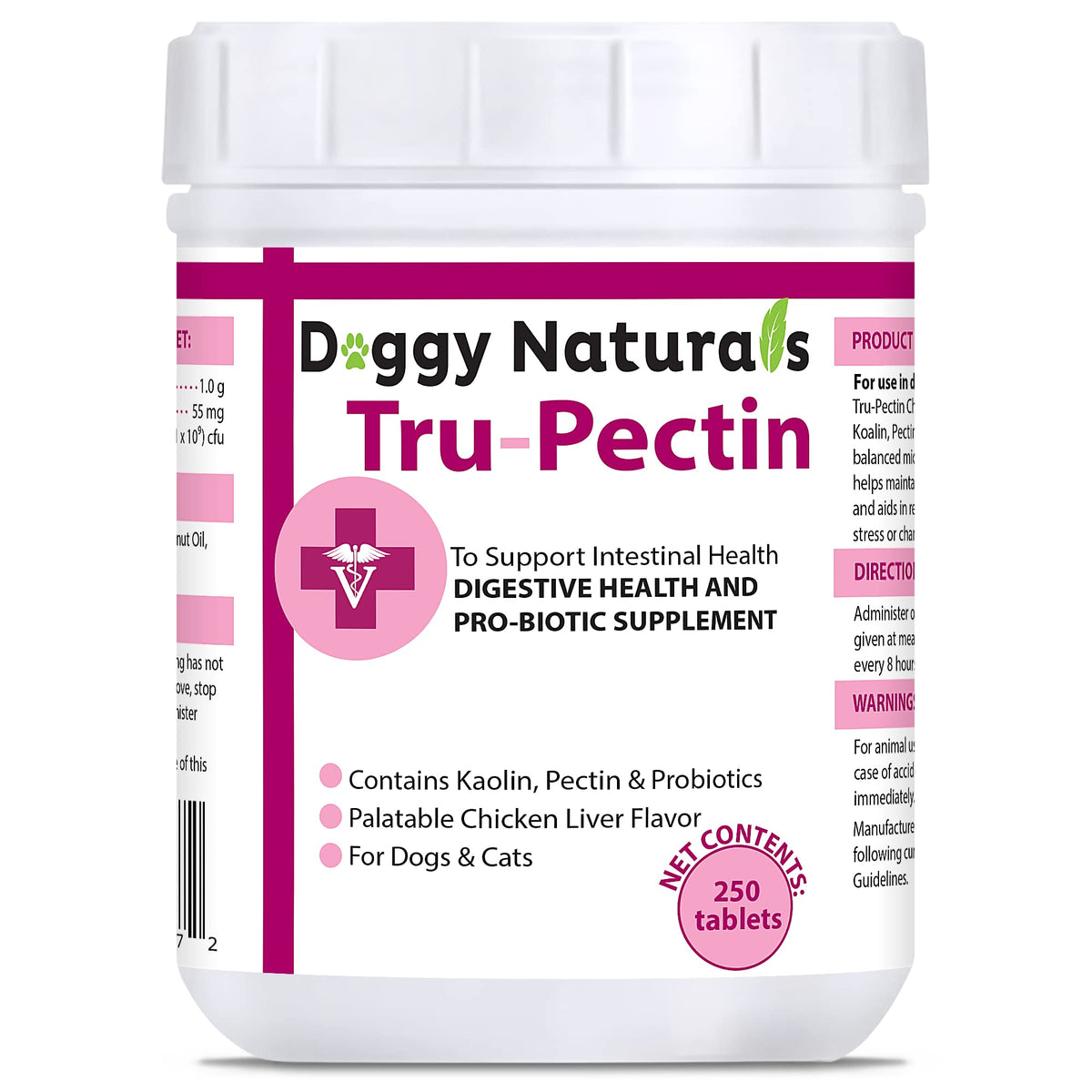 250 Tablets Chicken Liver Flavor Anti-Diarrheal for Dogs & Cats Q377