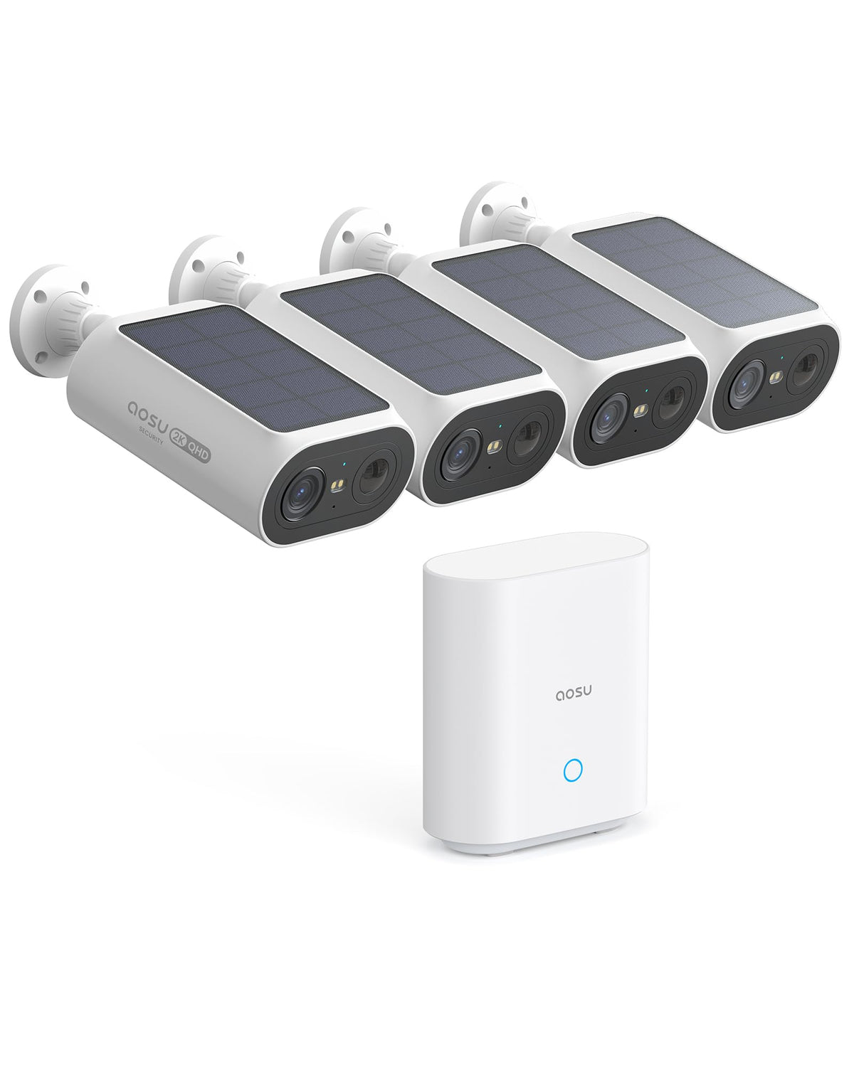 2K QHD Solar Security Cameras Wireless Outdoor System C731