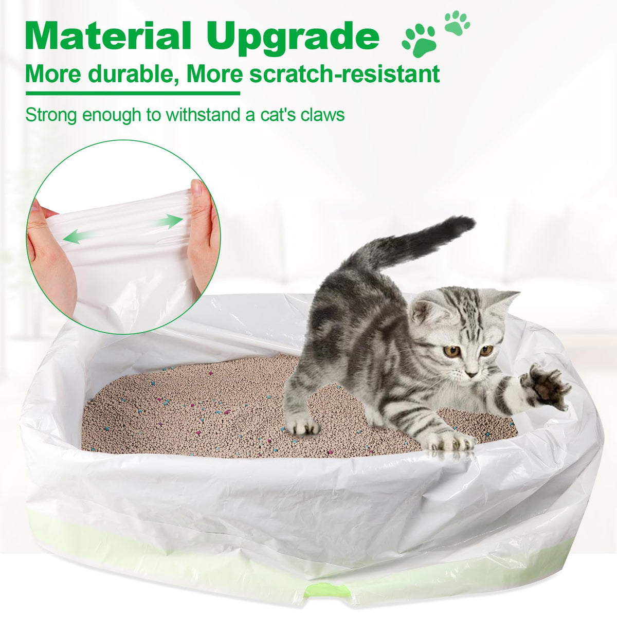 100 PCS Jumbo Cat Litter Box Liners 36"x19" Z106