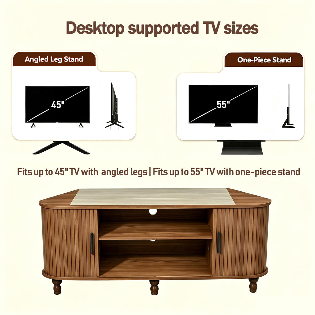 45" Corner TV Stand with Storage K6097