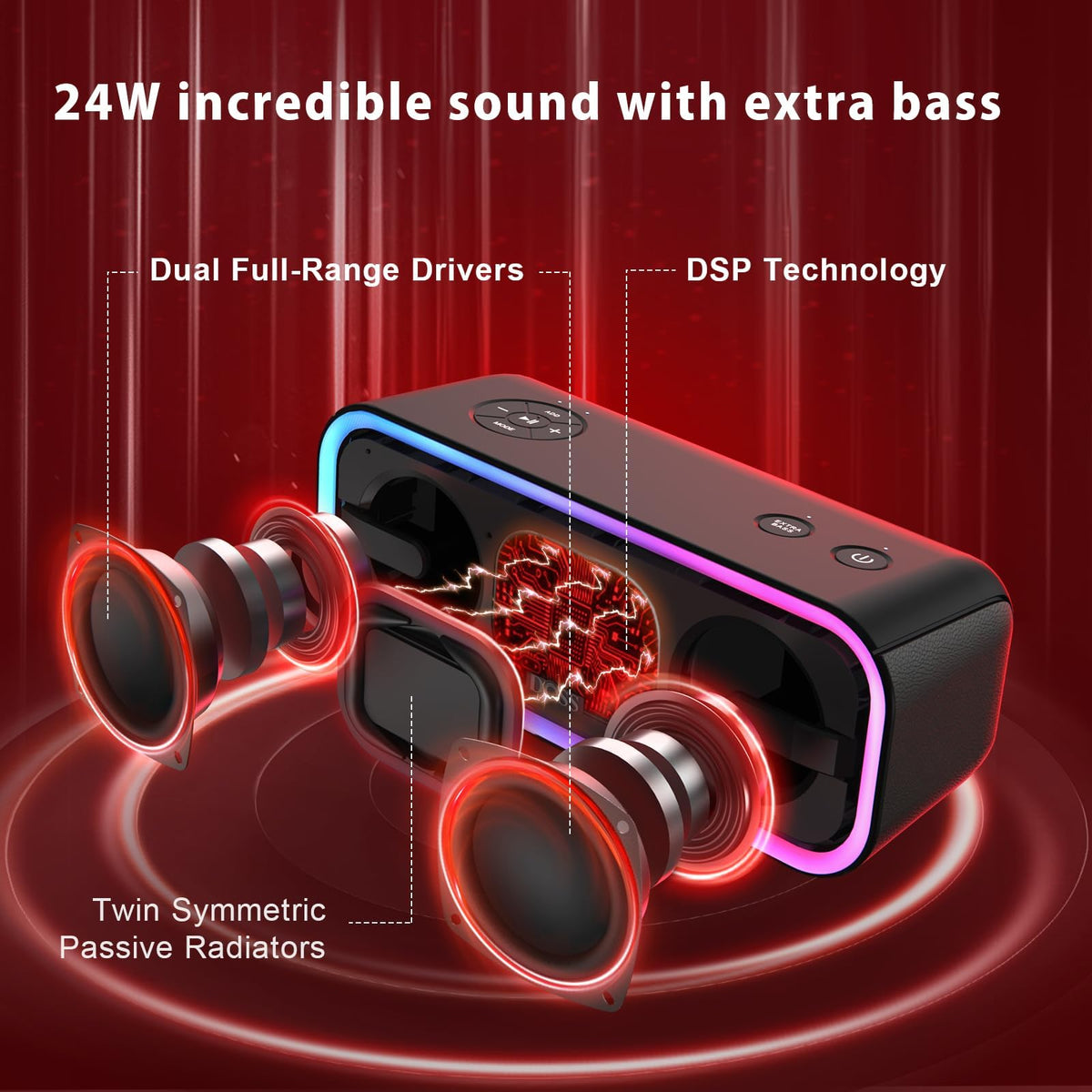 Bluetooth Speaker 24W Stereo F66503