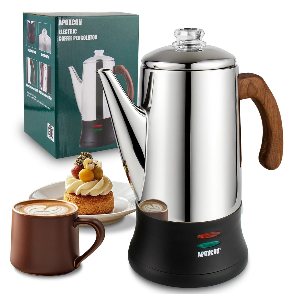 Electric Stainless Steel Coffee Percolator 8 Cup V448