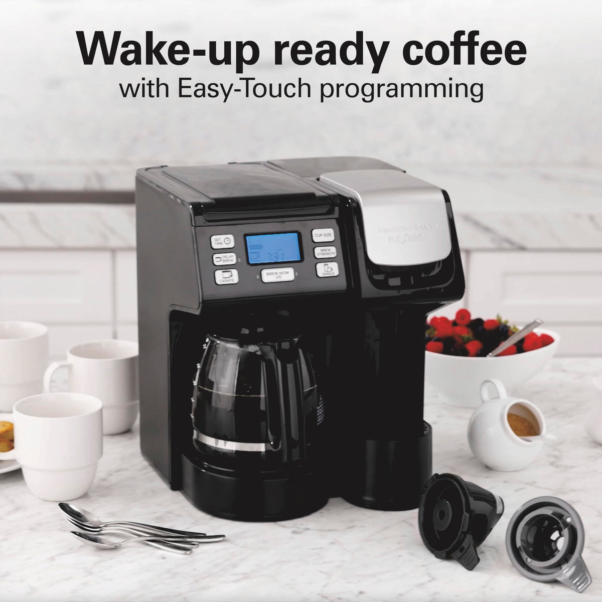 2-Way Coffee Maker with K-Cup Pods or Grounds, Black P61530