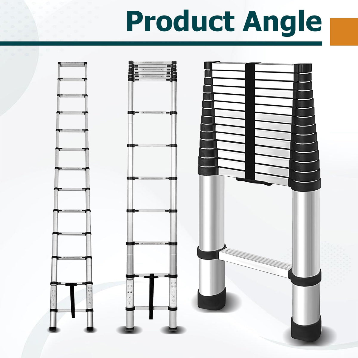 14.5 FT Aluminum Telescoping Ladder 330LB Capacity M160646