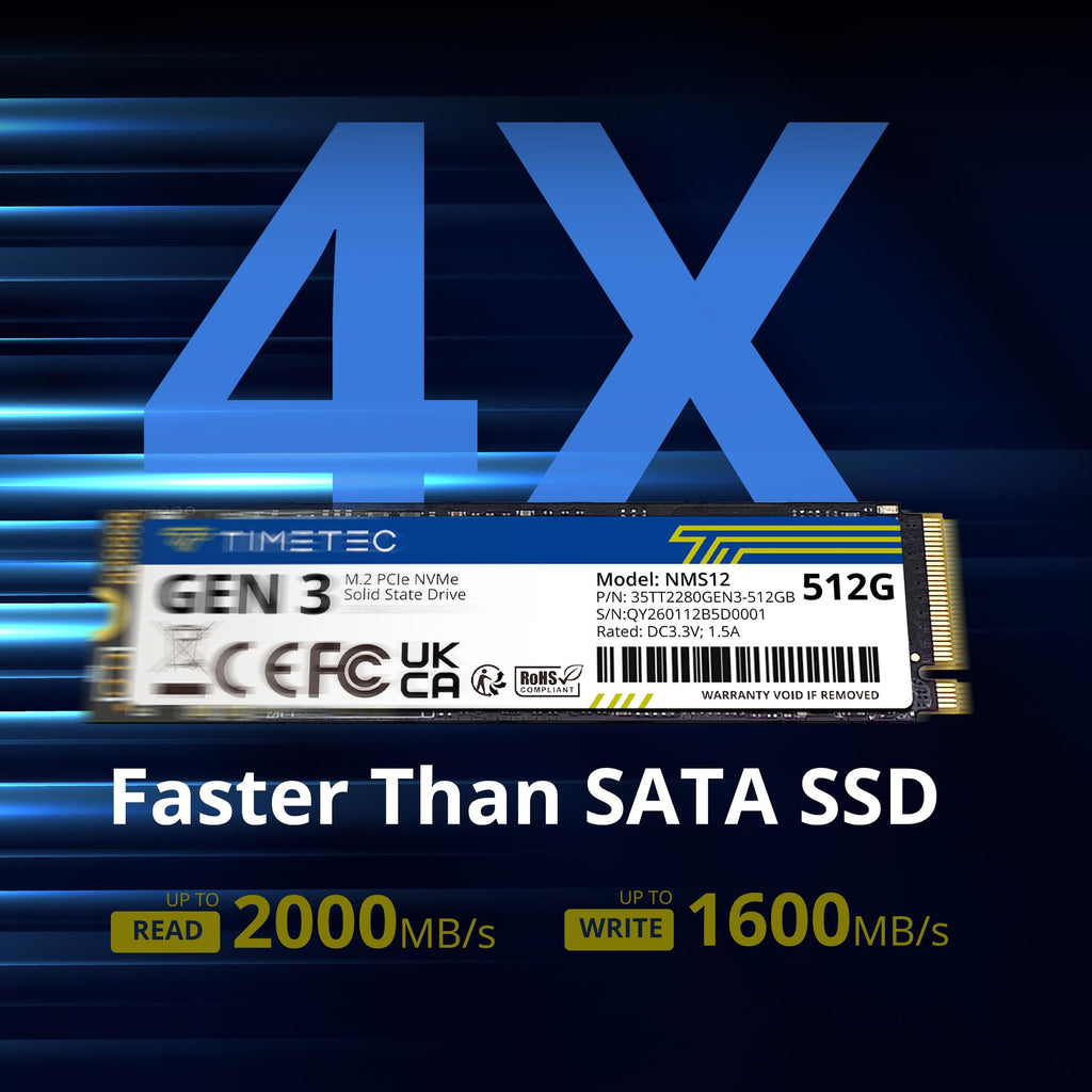 512GB NVMe PCIe M.2 2280 Internal SSD M17165