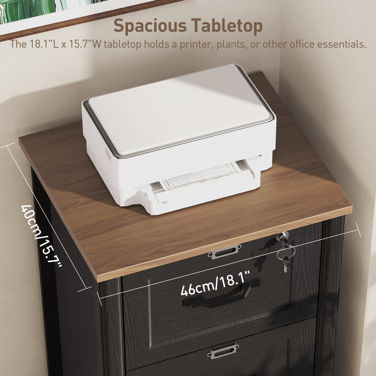 3 Drawer File Cabinet with Lock G817246