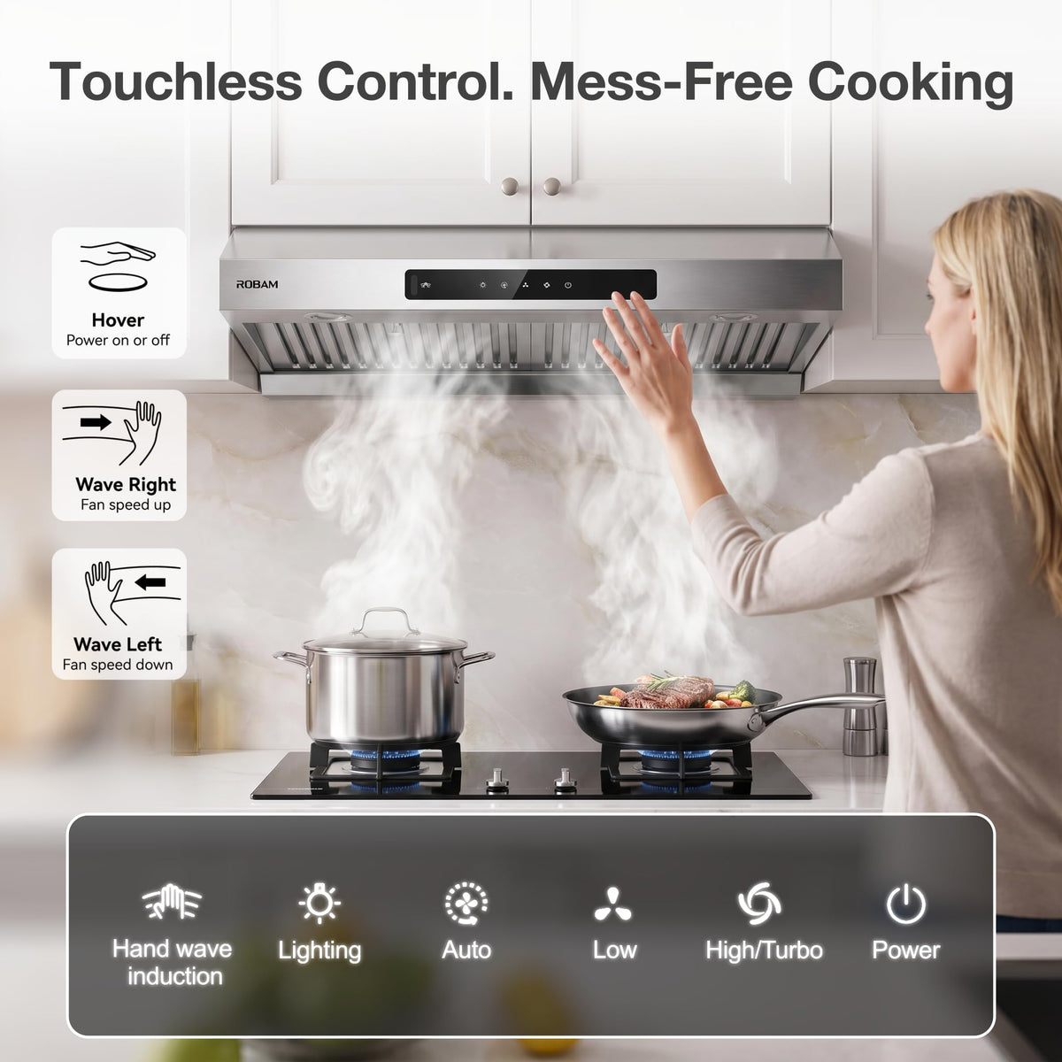 30 Inch 1000 CFM Under Cabinet Ducted Stainless Steel Range Hood C75734