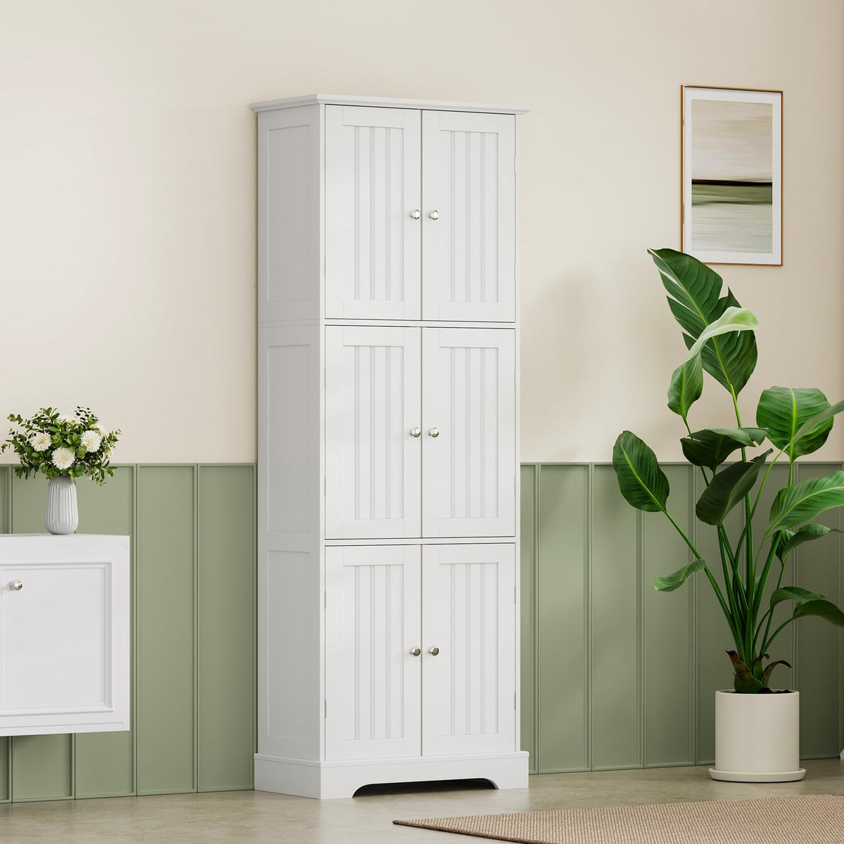 63.2" Tall Bathroom Storage Cabinet with 6 Doors S898393