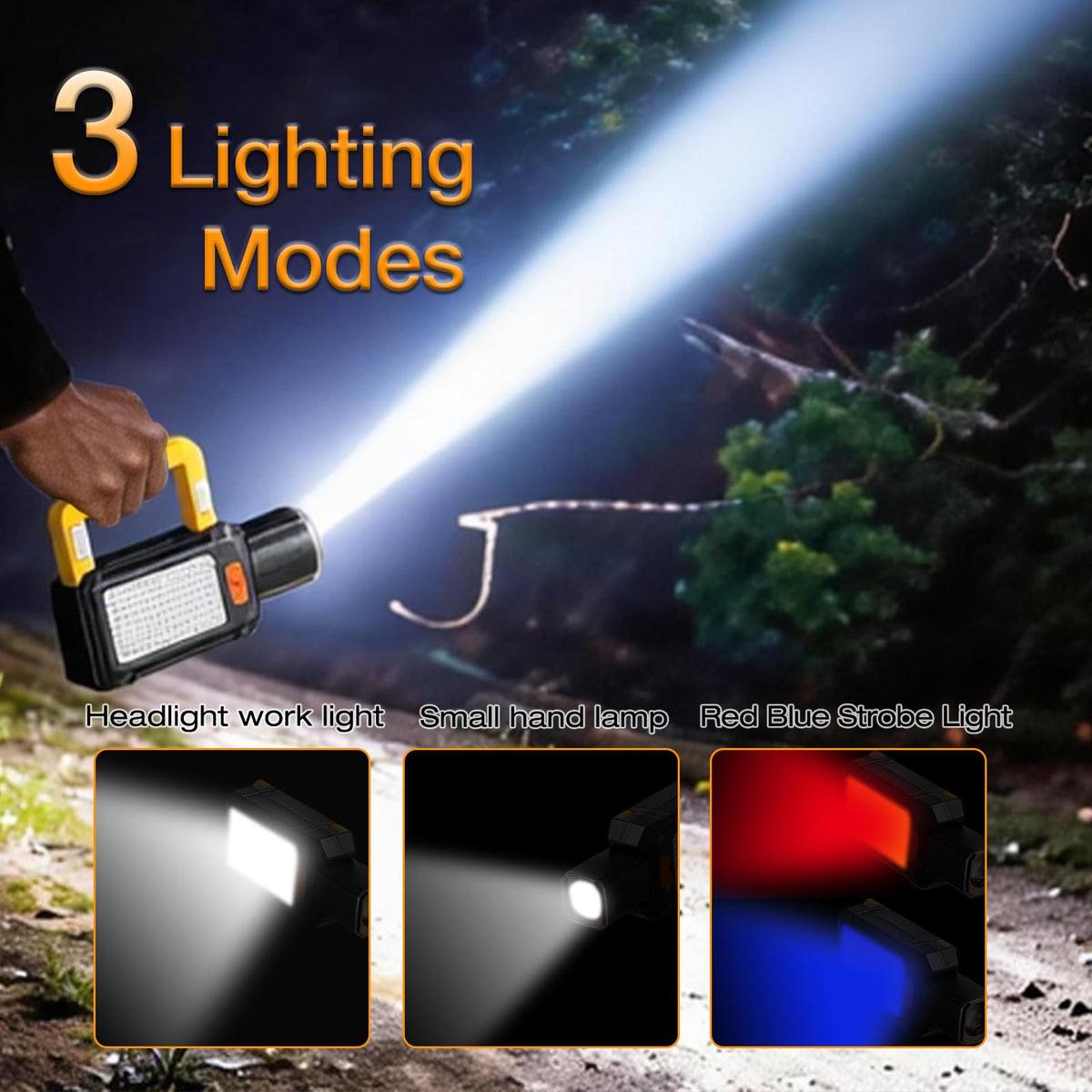 LED Rechargeable Magnetic Work Light 1000 Lumens 5 Mode 1 Pack B669762