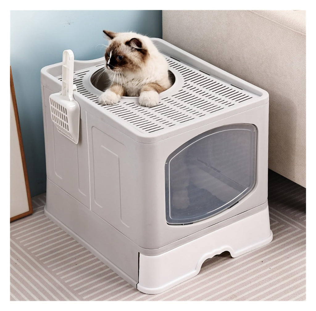 Foldable Cat Litter Box with Lid I29256