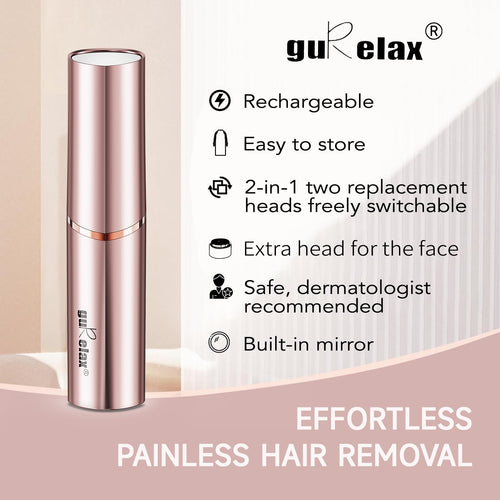 2-in-1 Electric Facial Hair Removal & Eyebrow Shaver with Mirror Light G9617