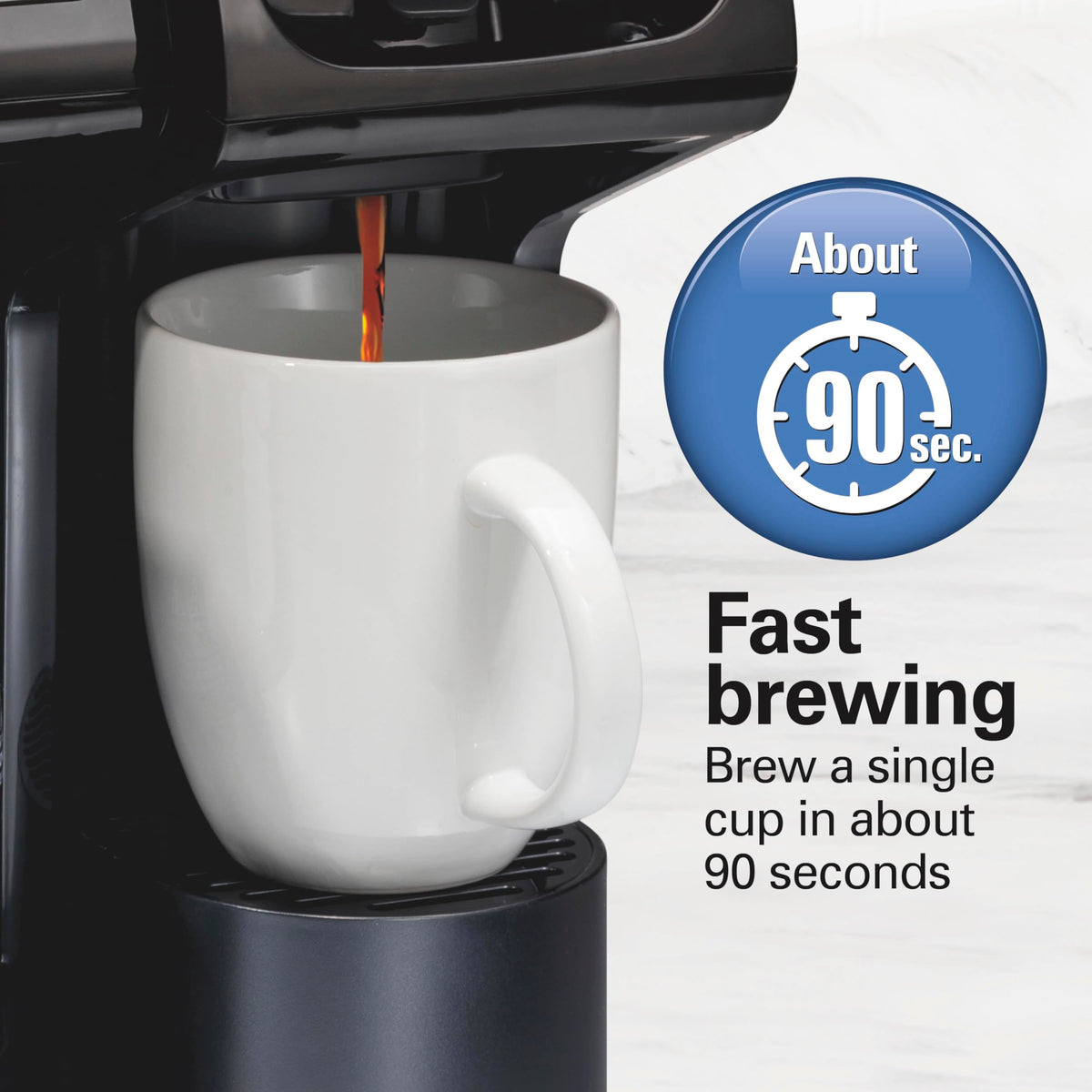 2-Way Coffee Maker with K-Cup Pods or Grounds, Black P61530