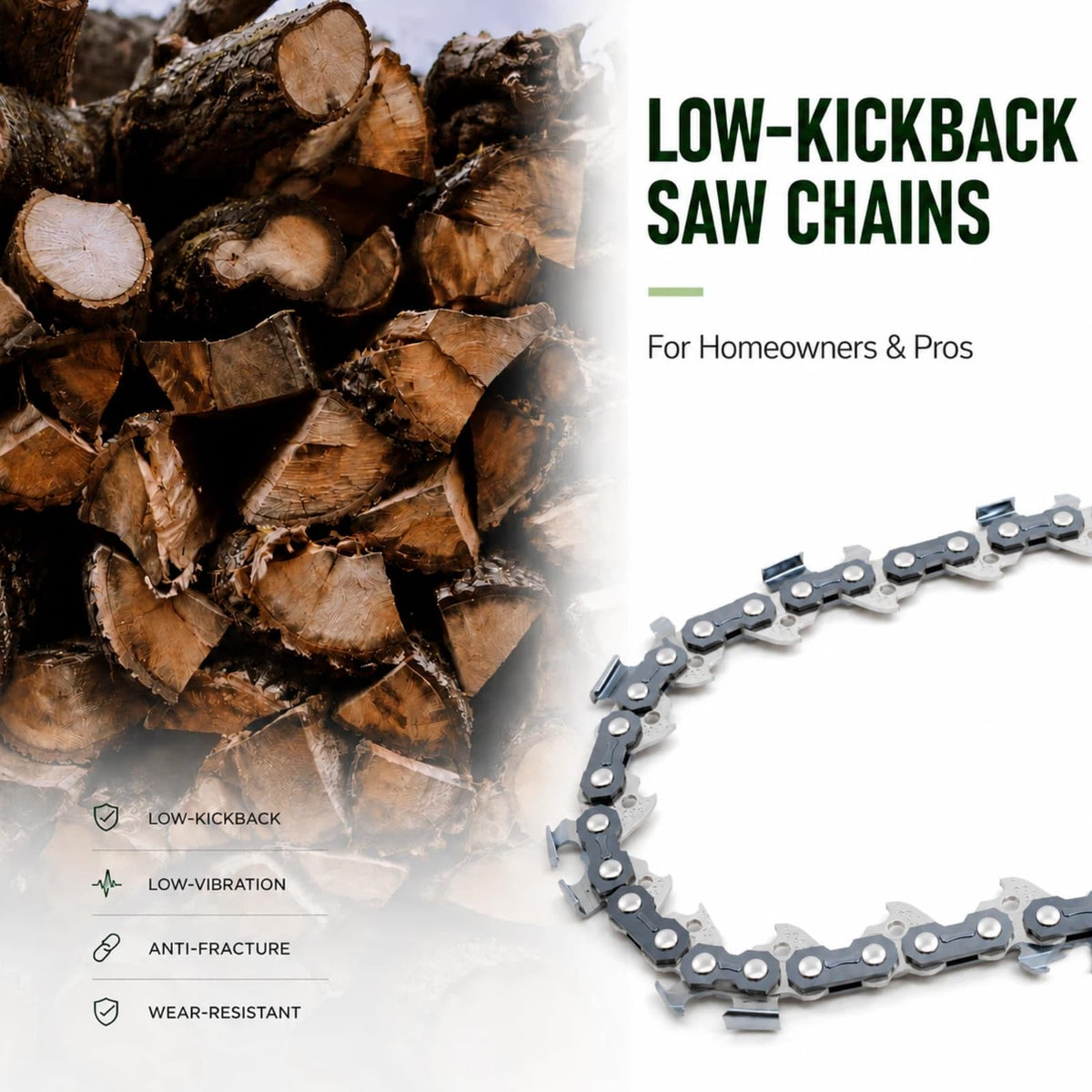 24 Inch Chainsaw Chain 3/8 Pitch .050" Gauge 84 Drive Links Full Chisel U917