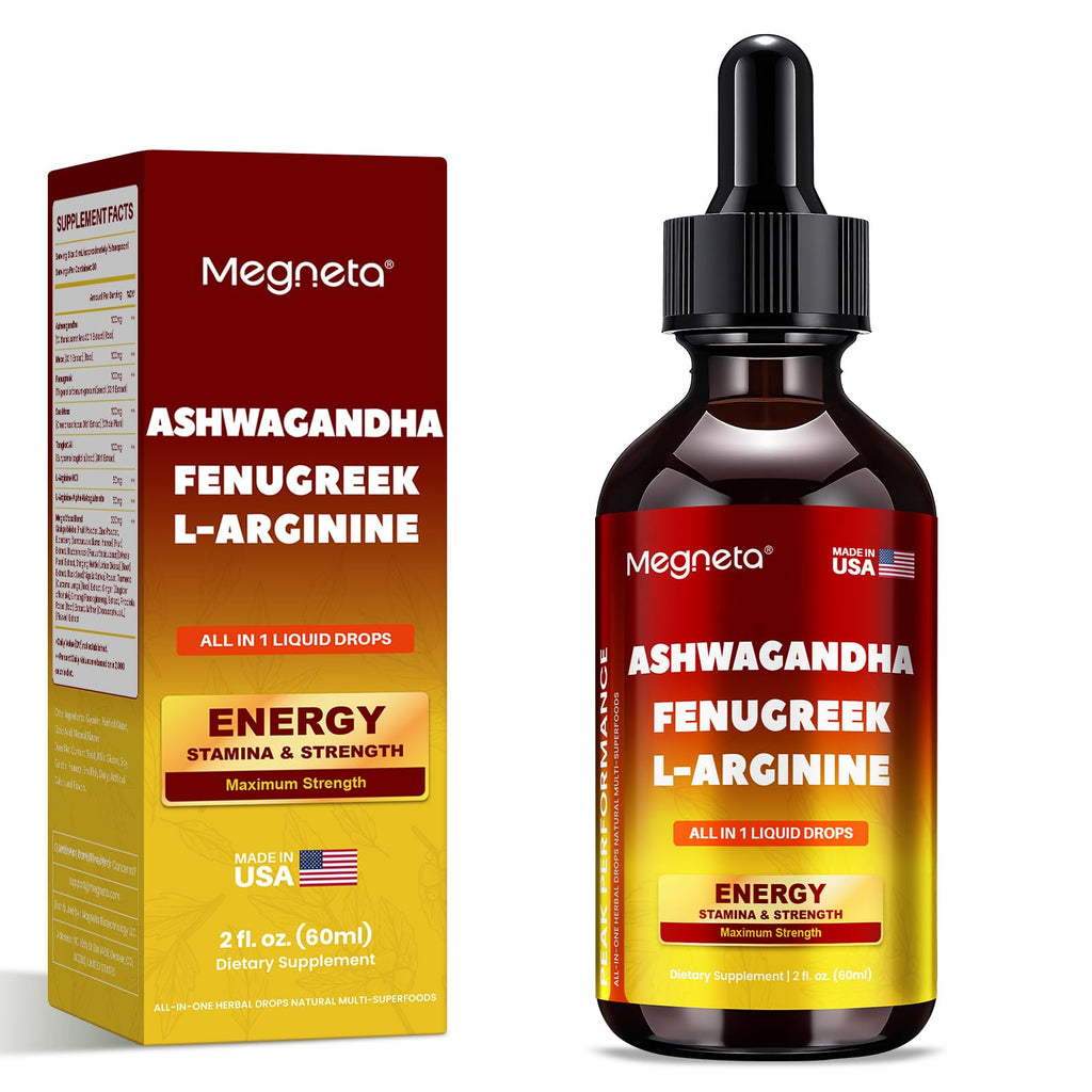 Ashwagandha Fenugreek L-Arginine Liquid Drops 2 fl oz X7961