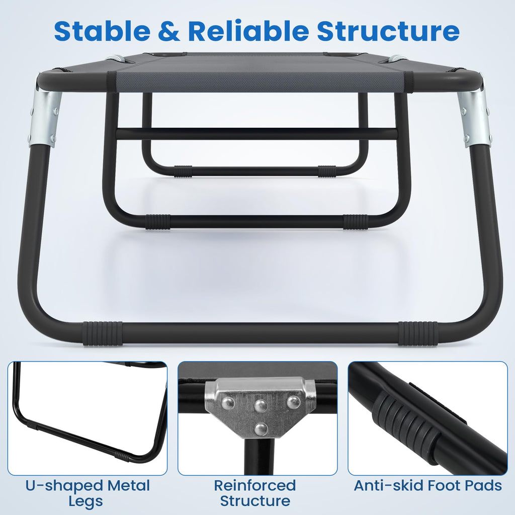 Folding Camping Cot Portable Ultralight Compact Sleeping Cot Bed Oxford Fabric I3911
